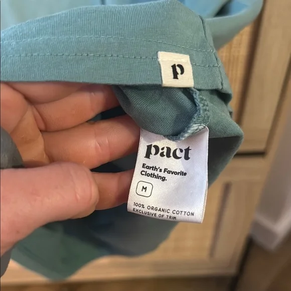 Pact Organic Cotton Women's Teal Tank Top - Picture 3 of 3
